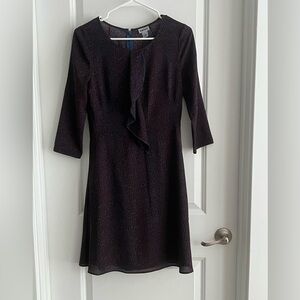 Dkny deep purple maroon leopard print dress